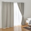 Mu-in Ryohin Flame-Retardant and Blackout Dobby Weave Non-Pleated Curtain, Width