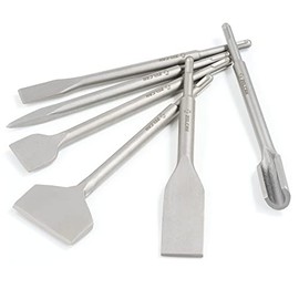 ZELCAN Juego de Cinceles con Brocas SDS Plus, Juego de Brocas de Hormigón de Mampostería de 6 Piezas, Cinceles de Escalado de Punta Plana para Raspar Baldosas