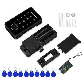 JASAG Tuya Smart APP Fingerprint Drawer Lock Cabinet Door Lock, RFlD Digital Electronic Smart Lock，with RFID Card/Password/Fingerprint/Smart Phone NFC/APP Remote Control Unlocking