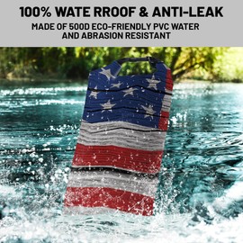 Cliduli Waterproof Dry Bag,Roll Top American Flag Vintage Small Waterproof Backpack 5L/10L/20L Floating and Lightweight Bags for Kayaking, Boating, Fishing, Swimming and Camping
