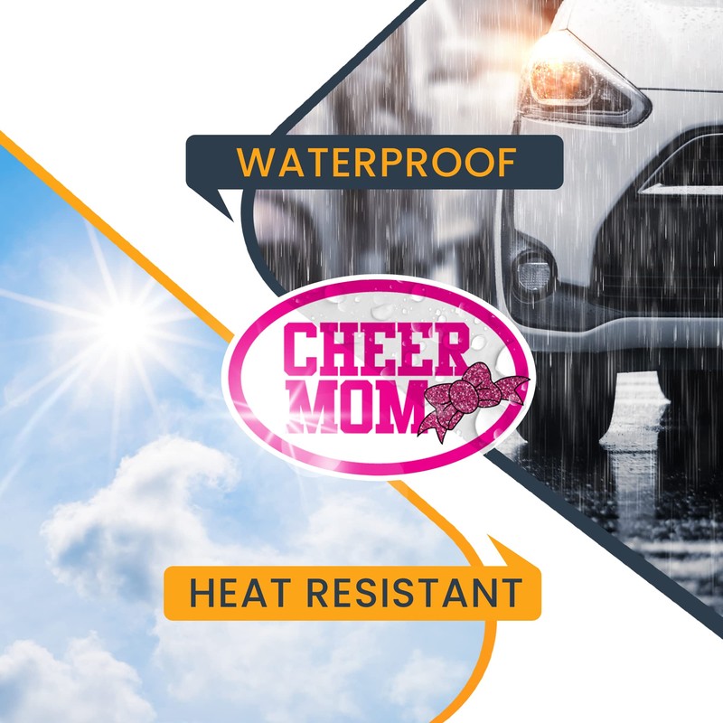 Magnet Me Up Cheer Mom with Ribbon Sports Oval Magnet