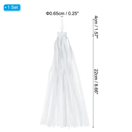 PATIKIL Bike Streamers, Colorful Scooter Handlebar Tassels Grips Ribbon Accessories Decorations for Girls Bicycle Tricycle Handles, White