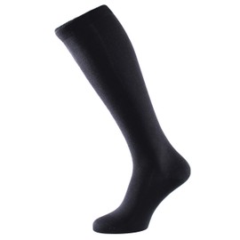 ALBERT KREUZ Men's Kneehigh Cotton-Cashmere Interior Business Socks, Black EU 42-44 / UK 8-10