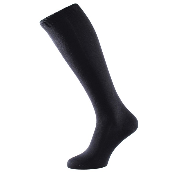 ALBERT KREUZ Men's Kneehigh Cotton-Cashmere Interior Business Socks, Black EU