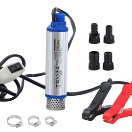 KATSU Tools 12V 60W Diesel Fuel Oil Transfer Pump 35L/min Large Flow Rate for Diesel Vehicles or Speedboats