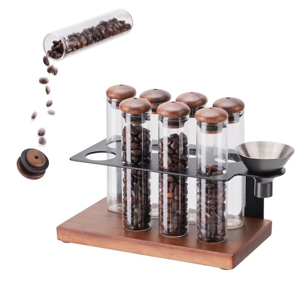 Teyearlife Coffee Bean Cellar Tubes Single Dose Set of 8