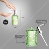 TISUZXCV Diamond Design 12 Oz Purple Glass Soap Dispenser,Refillable Lotion