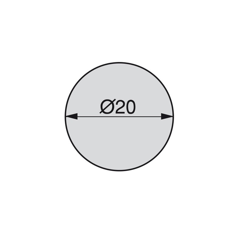 Emuca - Cap Cover Screw, Grey, Ø20mm (0,8 inch), Set