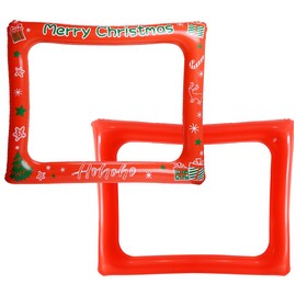LOKIPA Christmas Inflatable Selfie Photo Frame Blow Up Picture Photo Booth Prop Frame for Birthday Wedding Bridal Shower (25.6 x 30.7Inch)