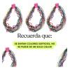 12 Collar Bolitas Mardi Gras Carnaval Batucada Fiesta Color