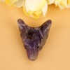 Wolf Head Statue Pendant Natural Stone Crystal Quartz Carved Necklace