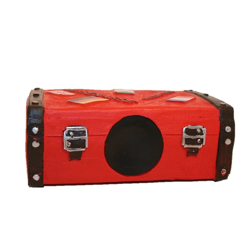 Money Box Suitcase Red Travel Suitcase 14 x 11.5 cm