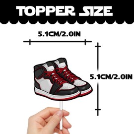 36pcs Sports Skateboard Dessert Cupcake Topper Pick for Sports Shoes Theme Decor Supplies Boys Girls Happy Birthday Party Decorations