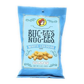 Buc-ee's Nug-ees: White Cheddar Flavored Powdery Cheese-Flavored Beaver Nuggets Sweet Corn Puff Snacks From Texas, Gluten Free, 1 Bag of 5 Ounce