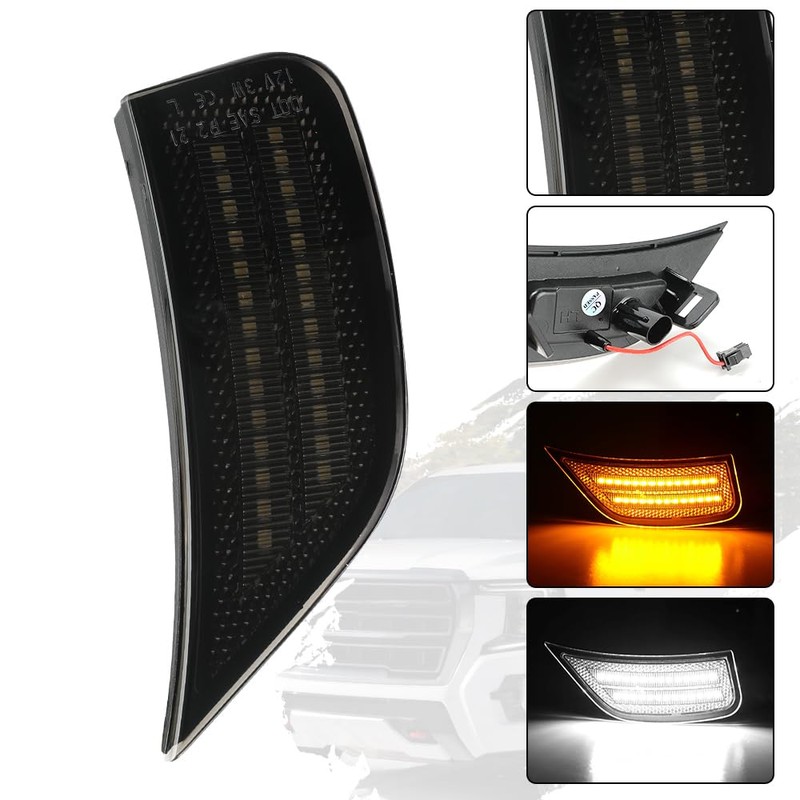 ROCCS LED Amber & White Side Marker Lights Compatible with