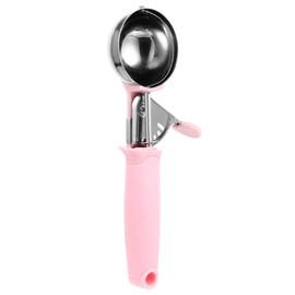 Alipis 1pc Stainless Steel Ice Cream Scoop Muffin Scoop Cookie Dough Scoop Pink Fruit Spoon Food Pp