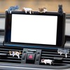 UPIQNG 5 Pcs Mini Cat Figurines Computer Monitor Decor Cute