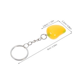 Mobestech Cute Mango Keychain 10 Pack Fruit Theme Hanging Keychains for Hawaiian Party Decorations