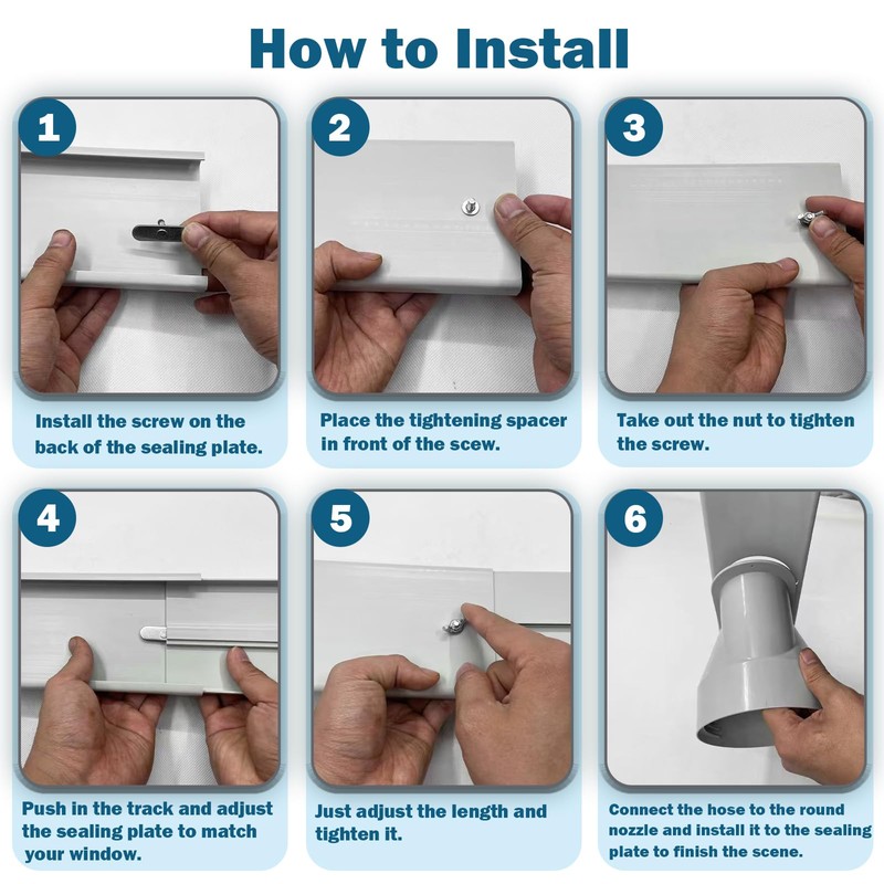 Portable Air Conditioner Window Vent Kit, 5.9 Inch Diameter 59