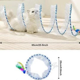 CA&T Cat Kitten Tunnel Toy Packable Collapsible Puppy Rabbits Guinea Pigs USA Seller