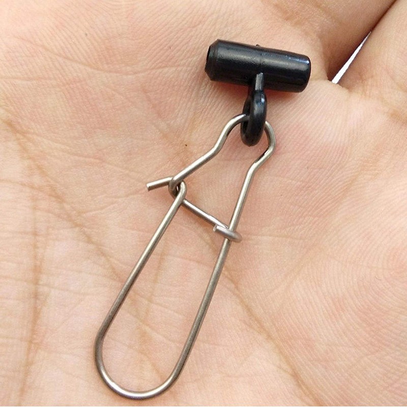 50pcs Fishing Line Sinker Slide with Duo-Lock Snap Hooked Snap