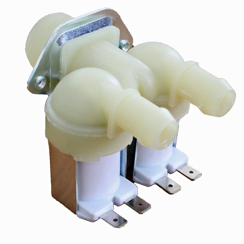 SPARES2GO Solenoid Cold Water Valve for Beko Washing Machine (Double