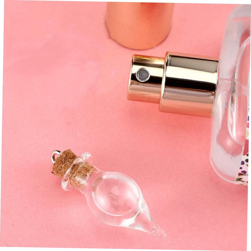 ORFOFE 30pcs Water Drop Shaped DIY Wishing Bottles with Cork