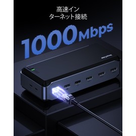 RayCue 13IN1 USB-C Dock, 100W Output, 4K@30HZ, 1Gbps Ethernet Port, 3 HDMI Ports, 3 USB-C Ports, 2 USB-A Ports, 3.5mm Audio Jack