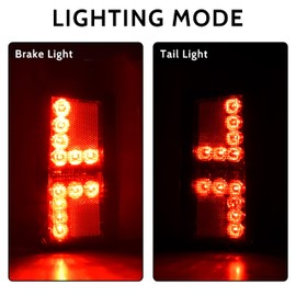 LED Tail Lights for Ranger XP 1000 18-25, Red Rear Brake Stop Lamp Taillights for Polaris Ranger XP 1000/ Crew XP 1000/ Ranger 1000/ Ranger 1000 XP 2018-2025 Accessories, Replace 2413766 (2PCS)