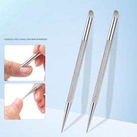 Stainless Steel Cuticle Pusher Nail Dotting Pen Nail Care Tool Double Ended Manicure Stick Cuticle Wooden Cuticle Pusher Remover Cleaner Cuticle Pusher Sticks Glass Cuticle Cuticle Tools