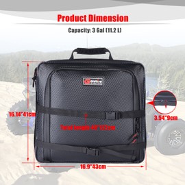 Goldfire Storage Bag for Can-Am Maverick X3 2017-2023, Center Under Seat Gear Bag Tool Orangizer Maverick X3 Accessories (Part#715004277) (Red Piping)