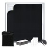 100% Blackout Window Cover, No Drill Cuttable 118x57 inch Black