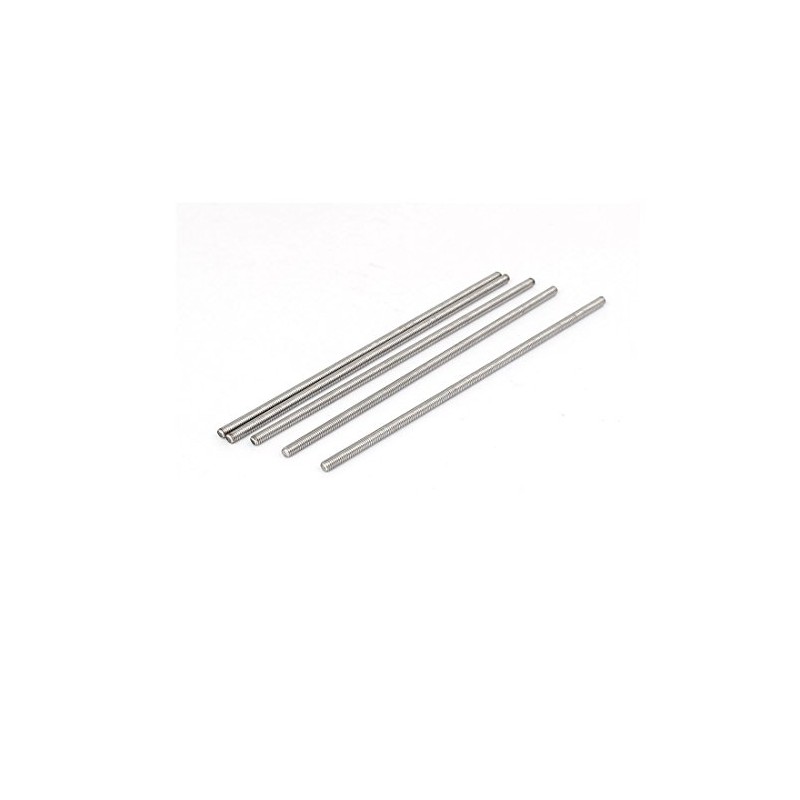 sourcingmap M4 x 140mm 304 Stainless Steel Fully Threaded Rod