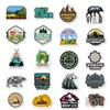 50pcs Outdoor Adventure Stickers Decals, Wilderness Nature Hiking Camping Travel