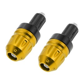 RATCHROLL 2pcs Motorcycle Bar Ends Plug Universal Handlebar Bar End Caps Aluminum Alloy for 7/8" 22mm Handlebar Gold Tone