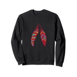 Women's Street Style Feathers Printed Sweatshirt