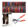 JZK Leather Hole Punch, Multi-Sized Belt Hole Puncher, Heavy Revolving