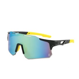 Orstarlan Sports Glasses for Men Women High Quality Cycling Glasses for Men and Women with UV 400 Protection Bicycle Fishing Road Bike Glasses (Golden-Black)