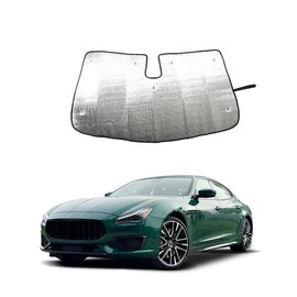 Car Windshield Sun Shade for Maserati Levante Ghibli Quattroporte 2016-2024 Car Foldable UV Ray Reflector Auto Front Window Glass Sun Shade, UV Rays Sun Visor Protector (for Quattroporte 2017-2022)