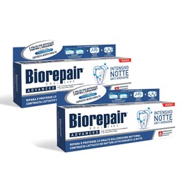 Biorepair: Dentifricio per la Notte (Intensive Night Repair) Toothpaste with microRepair * 2.5 Fluid Ounce (75ml) Tube * [ Italian Import ] by Coswell S.p.A.