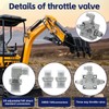 2 Pack 3 Way Hydraulic Diverter Valves Kit for 1-2