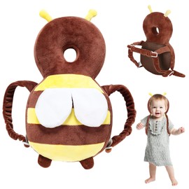 FainFun Baby Head Protection, Breathable Adjustable Protective Pillow, Baby Walker Head Protection for Toddlers, Crawling and Learning, Head Protection Backpack for Children from 5 to 24 Months, Bee