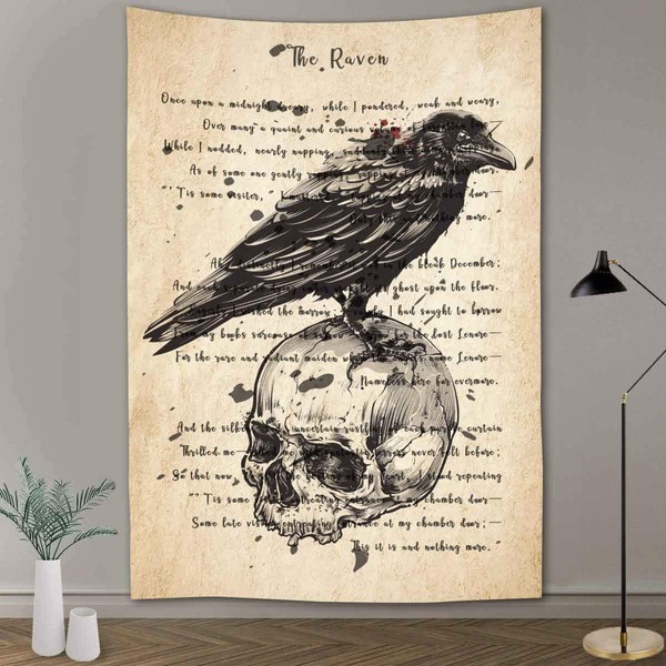 FEASRT The Raven Wall Tapestry Edgar Allan Poe Hymn Mural
