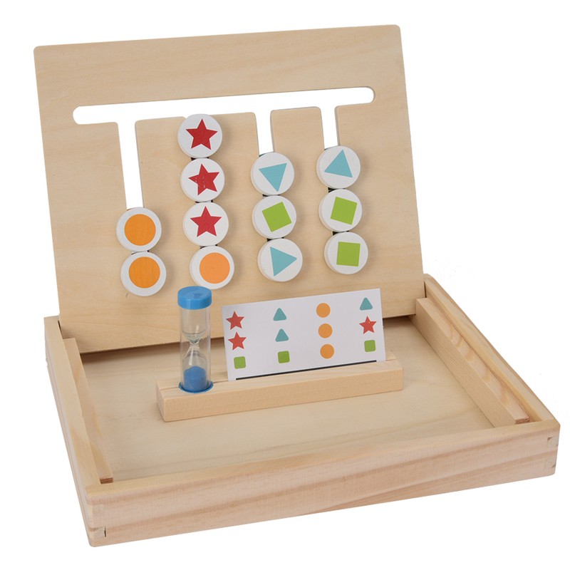 Children Educational Toy Four Color Wooden Blocks Logical Thinking Training