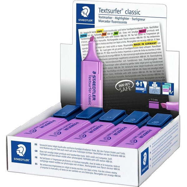Staedtler Textsurfer Classic 364 Highlighter - Purple, Pack of 10