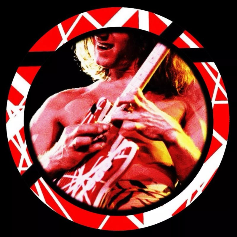 EDDIE VAN HALEN GHOSTLY HANDS TWO LEATHER KEYCHAINS