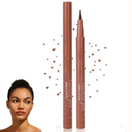 Freckle Makeup Pen – Natural-Looking Fake Freckles – Waterproof & Long-Lasting Quick Dry Soft Dot Tip for Effortless Application (Brown)