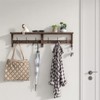 VERTORGAN Coat Hooks, Wood Rack Wall-Mounted, 31.5 Inch Entryway Shelf
