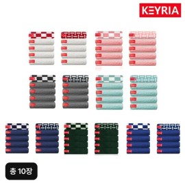 키리아타올 프리미엄 코마사 호텔수건 총 10장 (솔리드X8+체스+엣지)[35753741] Kiri Towel Premium Comasa Hotel Towel Set of 10 (Solid X8 + Chess + Edge) [35753741]