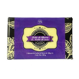 Jabón Facial, Pack de 5, Leche de Burra y Aceite de Coco